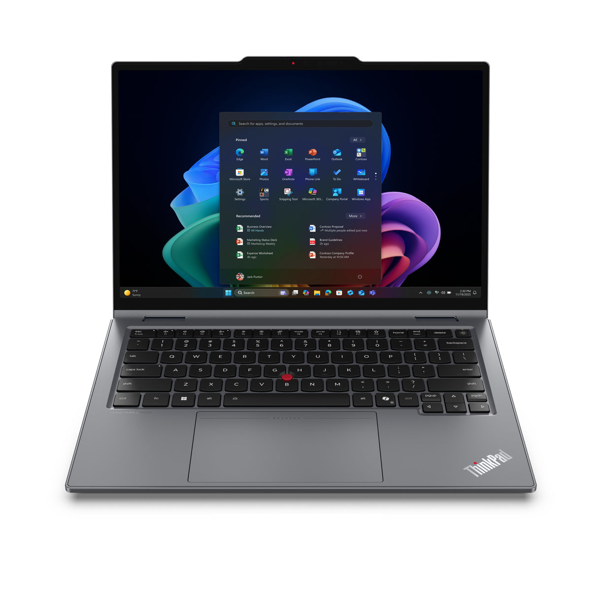 Lenovo ThinkPad X1 2-in-1 Gen 11 Aura Edition Copilot+ PC Intel Core Ultra 7 365 Hybrid (2-in-1) 35.6 cm (14") Touchscreen WUXGA 32 GB LPDDR5x-SDRAM 512 GB SSD Wi-Fi 7 (802.11be) Windows 11 Pro Englis - 21V9001BUS