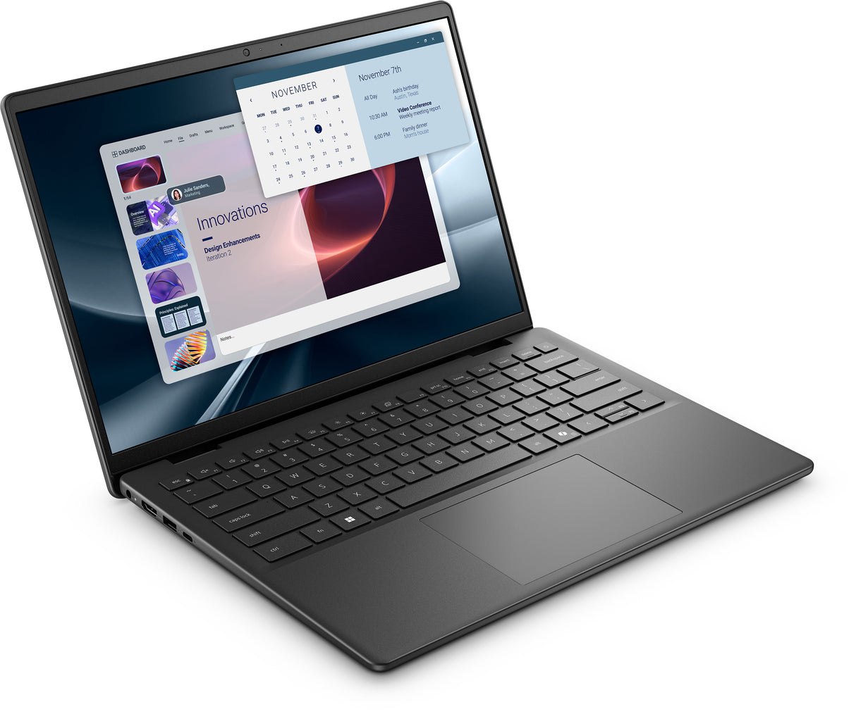 DELL Pro 14 Essential PV14255 AMD Ryzen™ 7 250 Laptop 35.6 cm (14") Full HD+ 16 GB DDR5-SDRAM 512 GB SSD Wi-Fi 6 (802.11ax) Windows 11 Pro US English Black - 5FRRX DELL