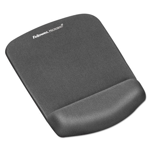 FELLOWES PlushTouch Mouse Pad with Wrist Rest, 7.25 x 9.38, Graphite - 9252201