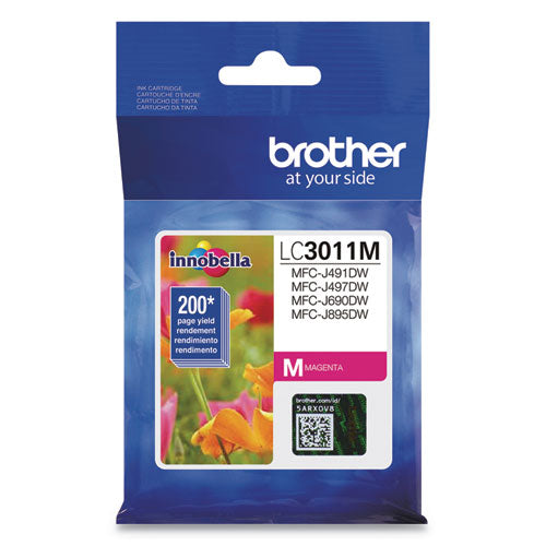 BROTHER  Ink, 200 Page-Yield, Magenta - LC3011M