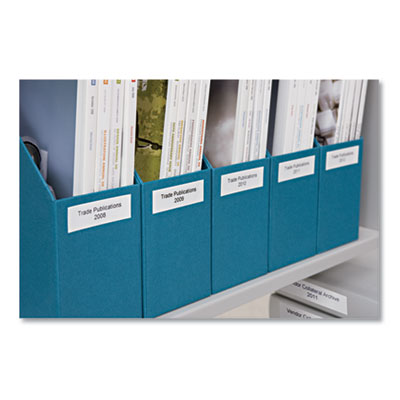 D1 Standard Labels, 0.5" x 23 ft, Black Print on White Tape, 6/Pack - 2025517