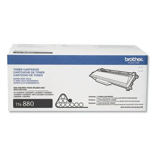 BROTHER High-Yield Toner, 12,000 Page-Yield, Black, TAA Compliant - TN880G BROTHER
