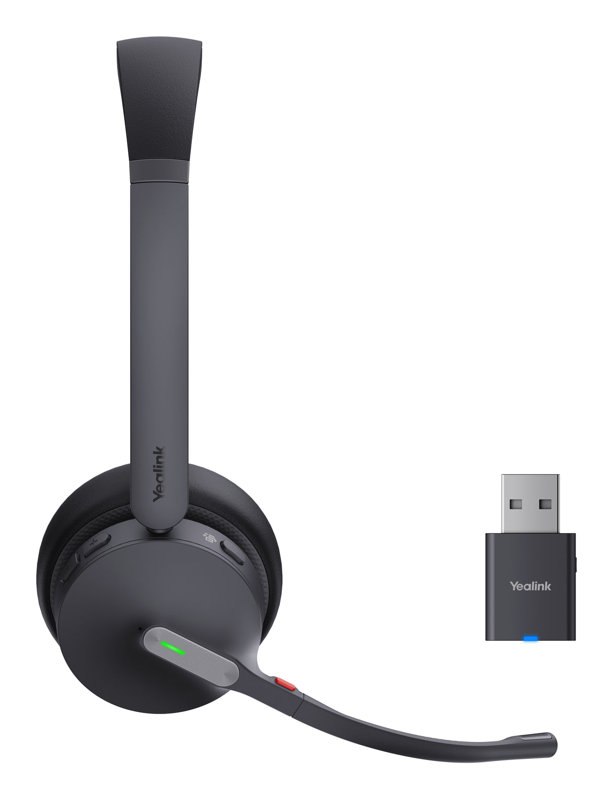 Yealink WH64 Hybrid Dual Teams Headset Wireless Head-band Office/Call center Micro-USB Bluetooth Black - 1208685
