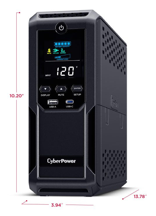 CyberPower LCD BRG1500AVRLCD2 uninterruptible power supply (UPS) Line-Interactive 1.5 kVA 900 W 12 AC outlet(s) - BRG1500AVRLCD2
