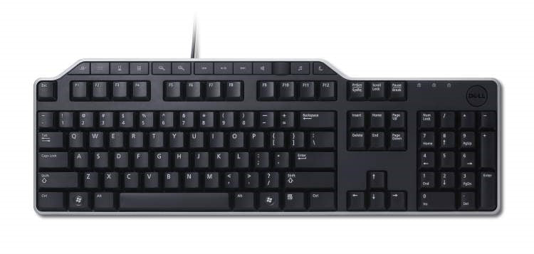 DELL KB522 keyboard Office USB QWERTY US English Black, Silver - KB522-BK-US