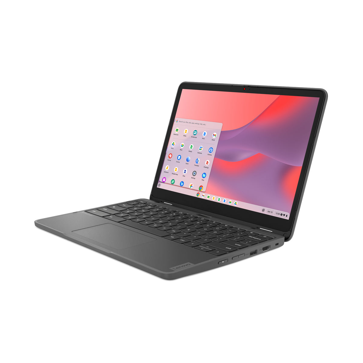 Lenovo 500e Yoga Chromebook Gen 4 N200 31 cm (12.2") Touchscreen WUXGA 8 GB LPDDR5-SDRAM 128 GB eMMC Wi-Fi 6E (802.11ax) ChromeOS Grey - 82W40026US