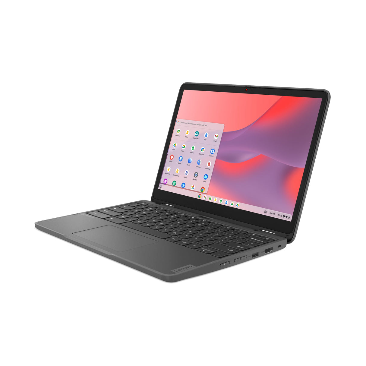 Lenovo 500e Yoga Chromebook Gen 4 N200 31 cm (12.2") Touchscreen WUXGA 8 GB LPDDR5-SDRAM 64 GB eMMC Wi-Fi 6E (802.11ax) ChromeOS Grey - 82W4002YUS LENOVO