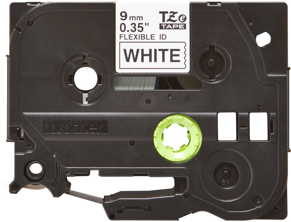 Brother Black Ink on White Flexible ID Label (0.35" x 26.2') - TZEFX221