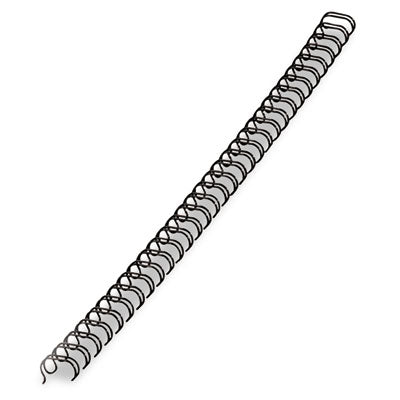 Wire Bindings for 11 x 8.5 Documents, 32 Rings, 0.5" (100-Sheet) Capacity, Black, 25/Pack - 5255401