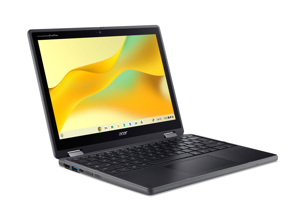 Acer Chromebook R857TN-C1LD Intel® N N150 31 cm (12.2") Touchscreen WUXGA 8 GB LPDDR5x-SDRAM 64 GB Flash Wi-Fi 7 (802.11be) ChromeOS Black - NX.JHWAA.003