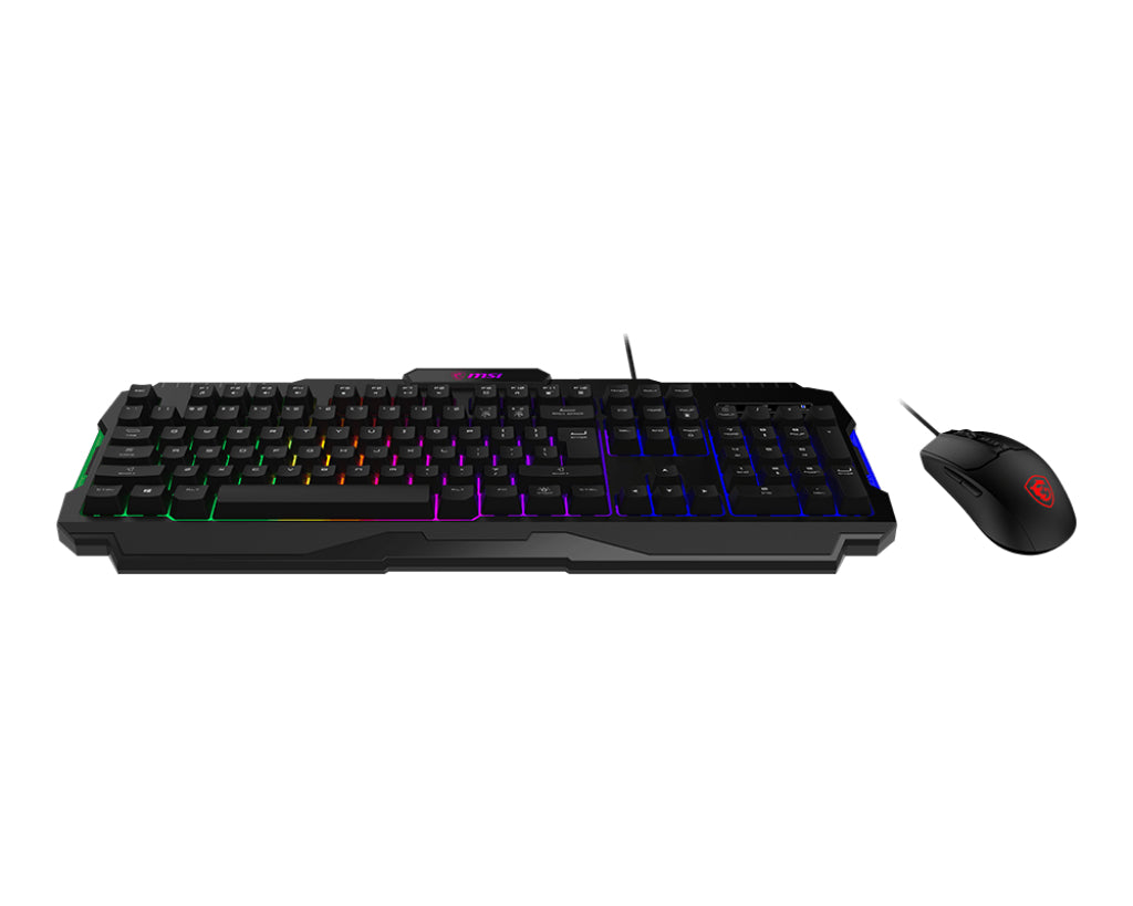 MSI FORGE GK100 COMBO keyboard Mouse included Gaming USB QWERTY US English Black - FORGEGK100C MSI