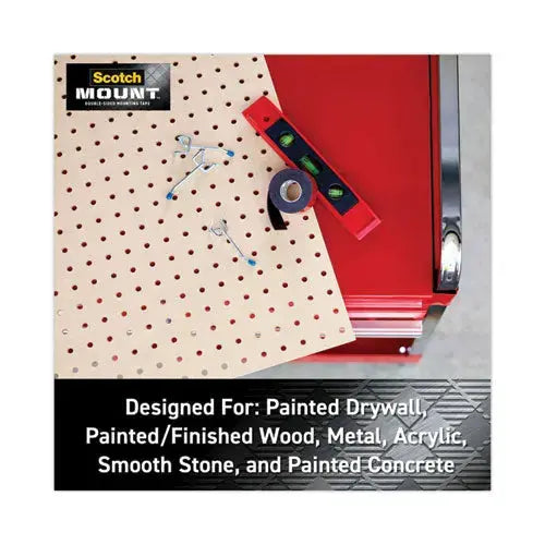3M 3M Extreme Mounting Tape, Holds Up to 30 lbs, 1 x 60, Black - 414H
