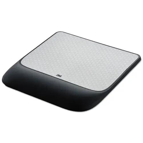 3M 3M Mouse Pad with Precise Mousing Surface and Gel Wrist Rest, 8.5 x 9, Gray/Black - MW85B