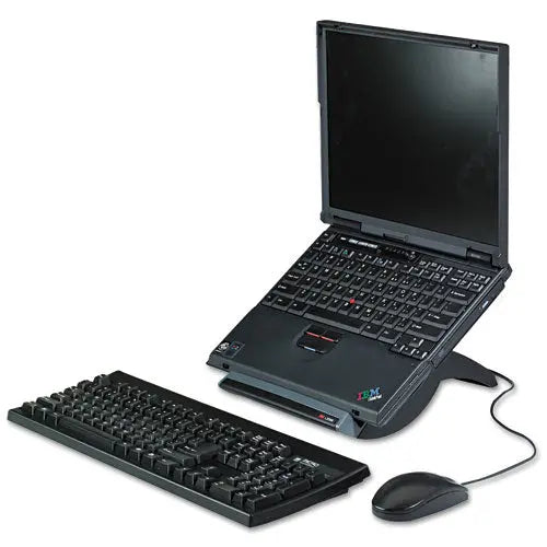 3M 3M Vertical Notebook Computer Riser with Cable Management, 9" x 12" x 6.5" to 9.5", Black/Charcoal G - LX550