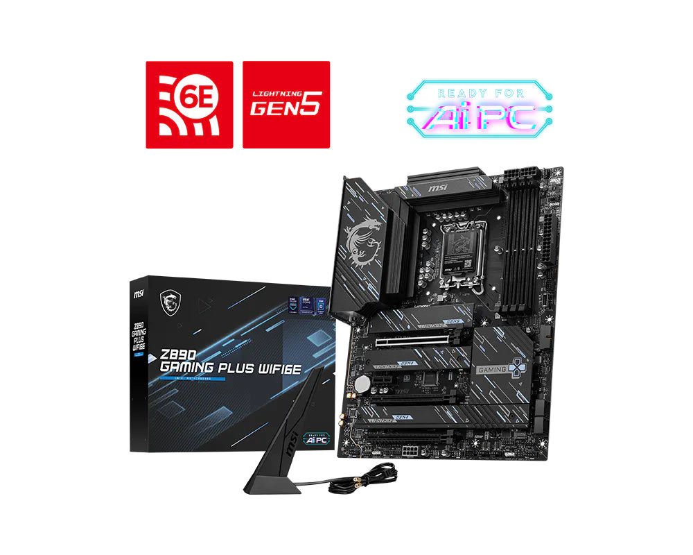 MSI Z890 GAMING PLUS WIFI6E motherboard Intel Z890 LGA 1851 (Socket V1) ATX - Z890GAMPLUSWIFI6E