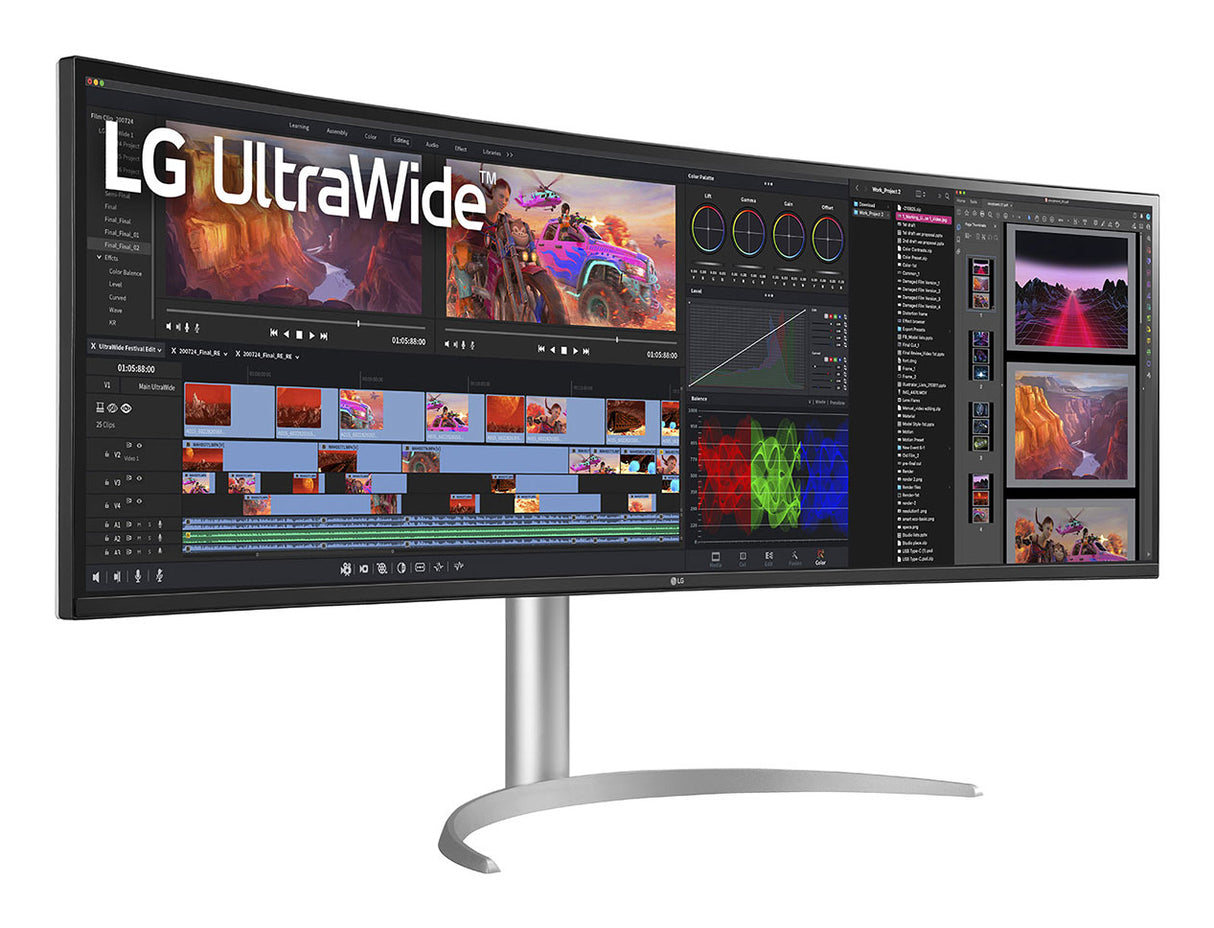 LG 49BQ95C-W computer monitor 124.5 cm (49") 5120 x 1440 pixels UltraWide Dual Quad HD White - 49BQ95C-W LG
