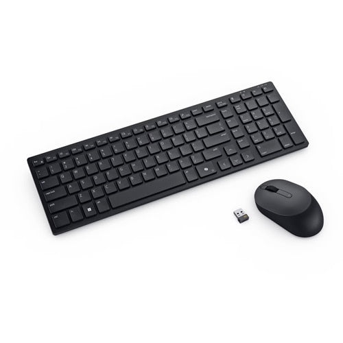 DELL KM555 keyboard Mouse included Universal RF Wireless + Bluetooth UK English Black - KM555-BLK-US DELL