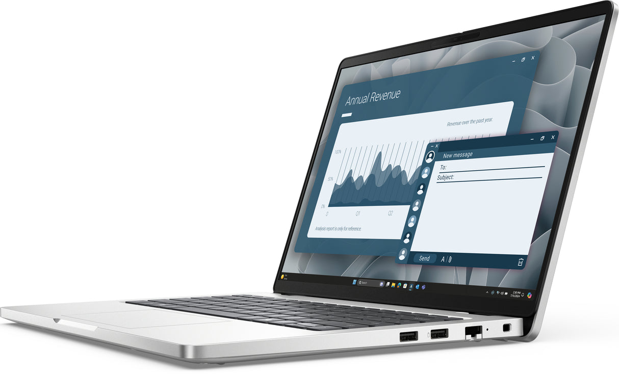 DELL Pro 14 PC14255 AMD Ryzen AI 7 PRO 350 Laptop 35.6 cm (14") Full HD+ 16 GB DDR5-SDRAM 512 GB SSD Wi-Fi 6E (802.11ax) Windows 11 Pro US English Silver - W7JCK DELL