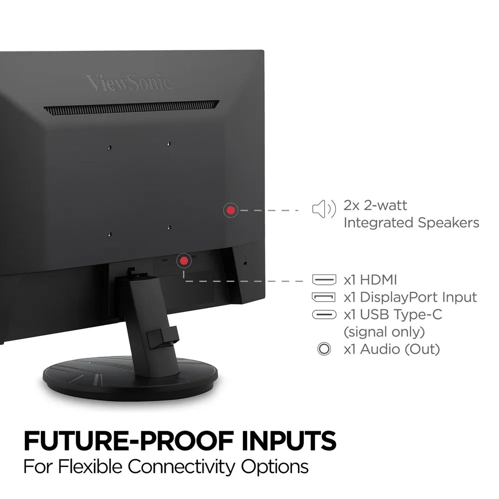 Viewsonic VX Series VX2416A computer monitor 61 cm (24") 1920 x 1080 pixels Full HD Black - VX2416A