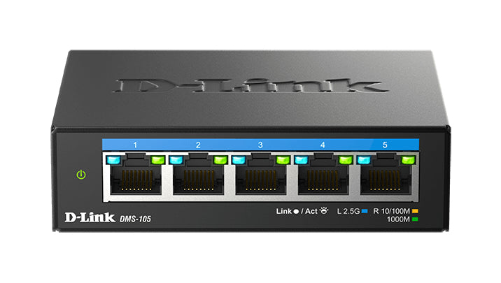 D-Link 5-Port 2.5G Multi-Gigabit Desktop Switch - DMS-105 D-LINK