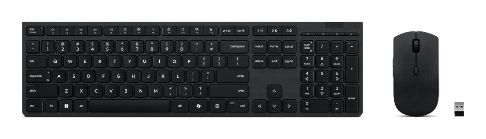 Lenovo 4X31R64316 keyboard Mouse included Office RF Wireless + Bluetooth QWERTY US English Grey - 4X31R64316