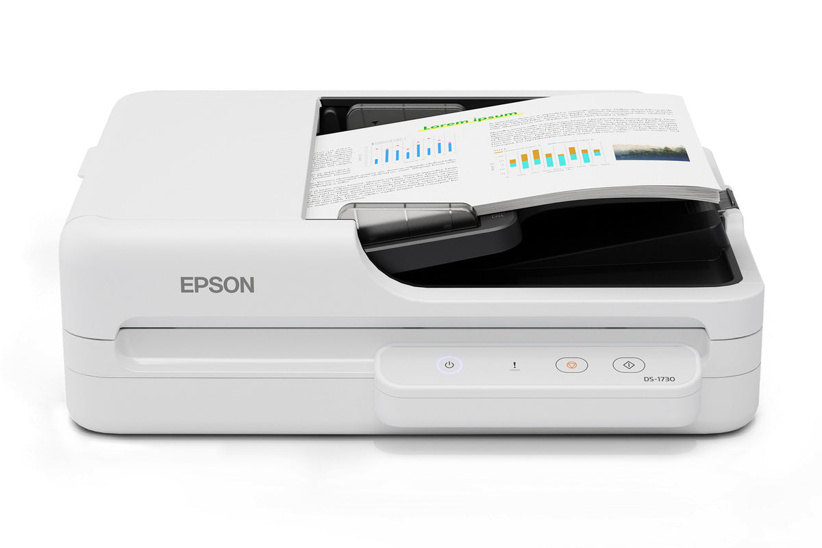 Epson DS-1730 Flatbed Color Duplex Document Scanner with Auto Document Feeder - B11B273201