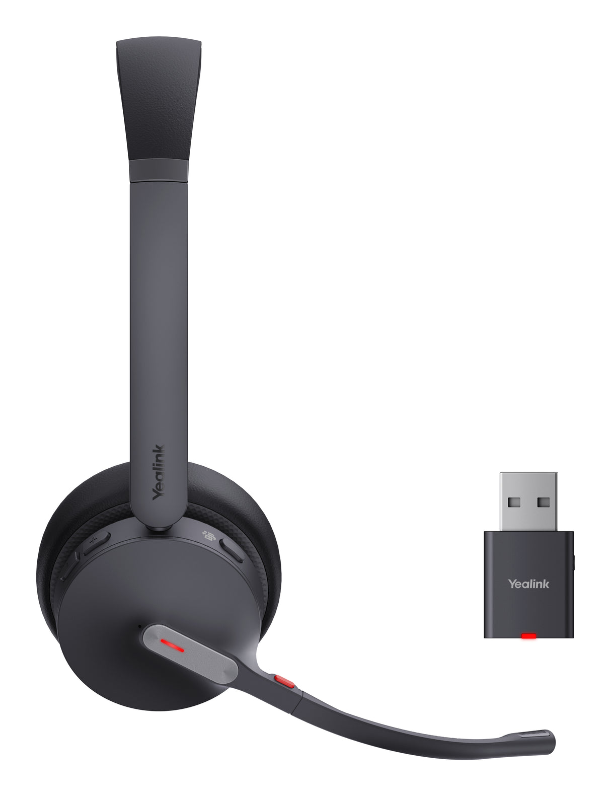 Yealink WH64 Hybrid Dual Teams Headset Wireless Head-band Office/Call center Micro-USB Bluetooth Black - 1208685