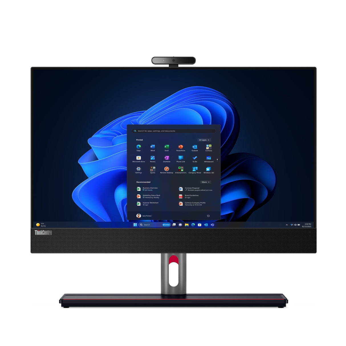 Lenovo ThinkCentre M90a Gen 5 Intel® Core™ i7 i7-14700 60.5 cm (23.8") 1920 x 1080 pixels All-in-One PC 16 GB DDR5-SDRAM 512 GB SSD Windows 11 Pro Wi-Fi 6E (802.11ax) Black - 12SH0028US LENOVO
