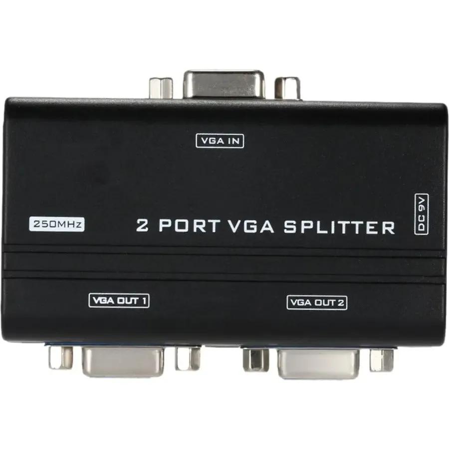 4XEM 4XEM 2-Port VGA Splitter 250 MHz - 250 MHz to 250 MHz - 1920 x 1440 - 213 ft Maximum Operating Distance - VGA In - VGA Out - 4XVGASP2502