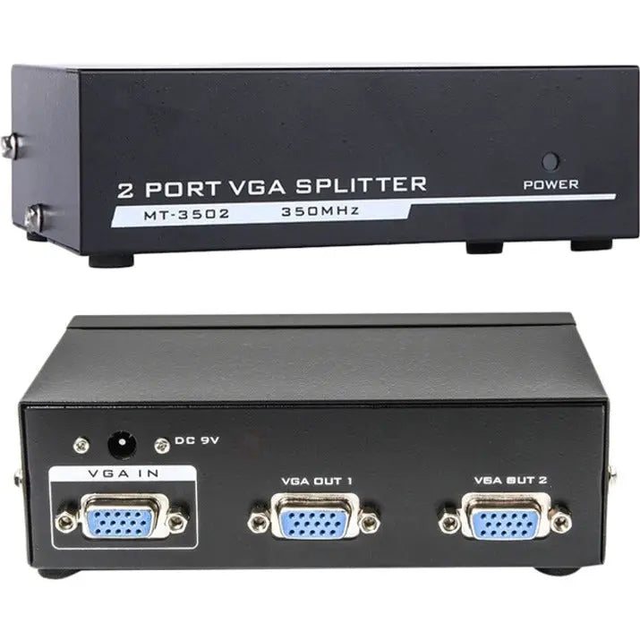 4XEM 4XEM 2-Port VGA Splitter 350 MHz - 350 MHz to 350 MHz - 2048 x 1536 - 213 ft Maximum Operating Distance - VGA In - VGA Out - 4XVGASP3502