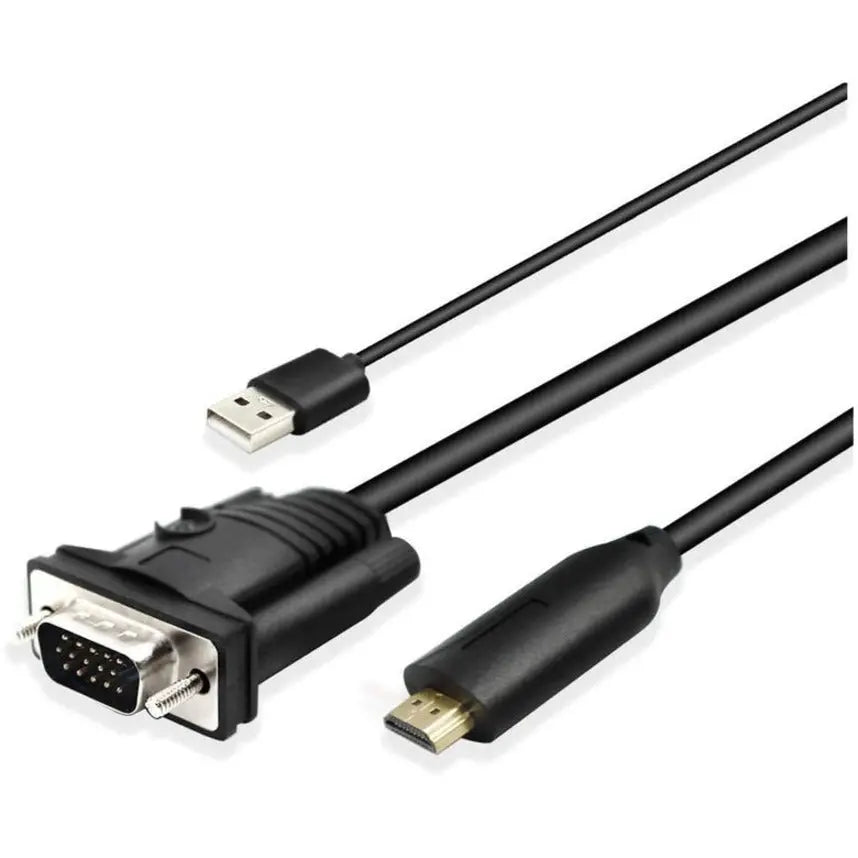4XEM 4XEM HDMI to VGA 6FT Cable with USB Audio - 6 ft HDMI/USB/VGA Video Cable for Video Device, Monitor, Computer, Home Theater System - First End: 1 x HDMI Digital Audio/Video - Male, 1 x USB Type A - Ma... - 4XHDMIVGA6FTU