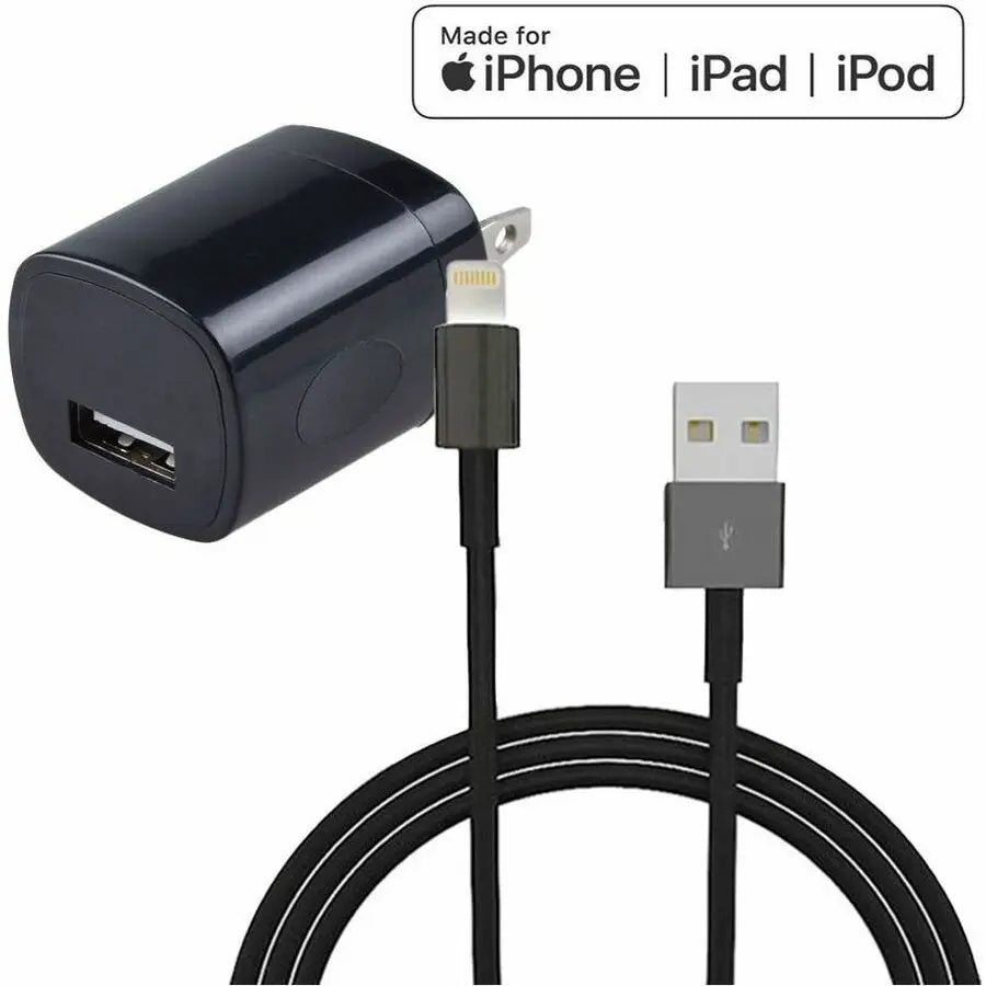 4XEM 4XEM iPhone 3ft Charger Combo (Black) - Black - 4XAPPLKIT3BK
