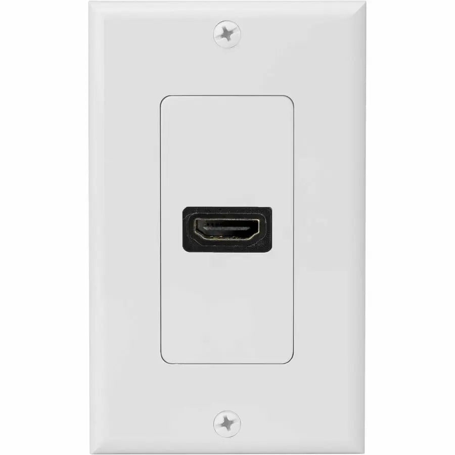 4XEM 4XEM Single Outlet Female High Speed HDMI Wall Plate with 3D support - White 1Port Single outlet femaleHDMI Wall Plate To Mount To A Single Gang Box - 4XWALLHDMI1