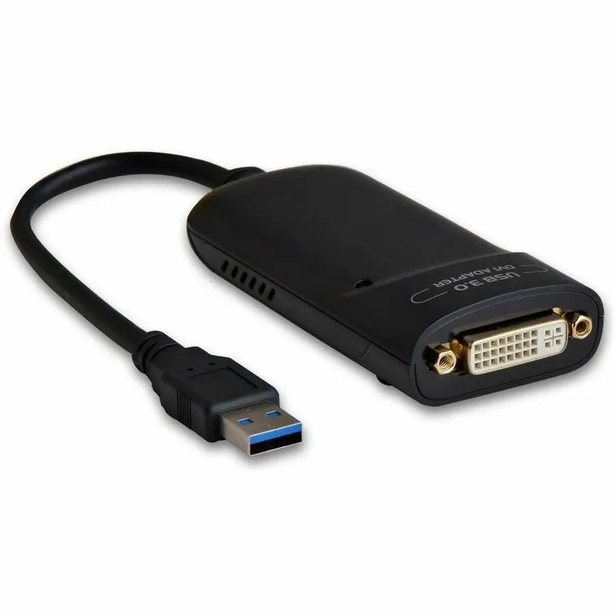 4XEM 4XEM USB 3.0 to DVI Display Adapter - 1 x Type A USB 3.0 Powered USB Male - 1 x 29-pin DVI-I Video Female, 1 x Mini-phone Audio In Female, 1 x Mini-phone Audio Out Female - 2048 x 1152 Supported - Bla... - 4XUSB3DVI
