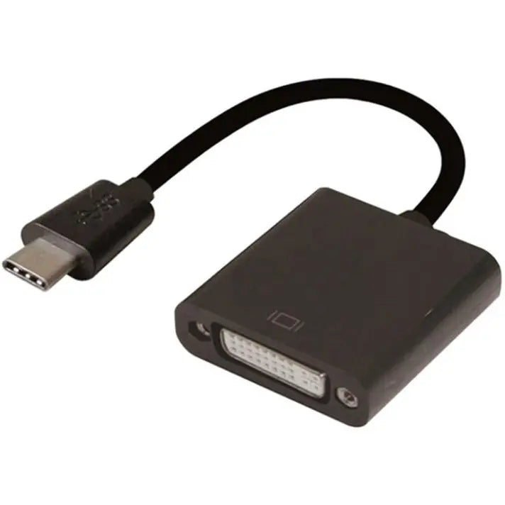 4XEM 4XEM USB-C to DVI Adapter - 1 Pack - 1 x 24-pin Type C USB 3.1 USB Male - 1 x DVI Video Female - 1920 x 1200 Supported - Black - 4XUSBCDVIAB