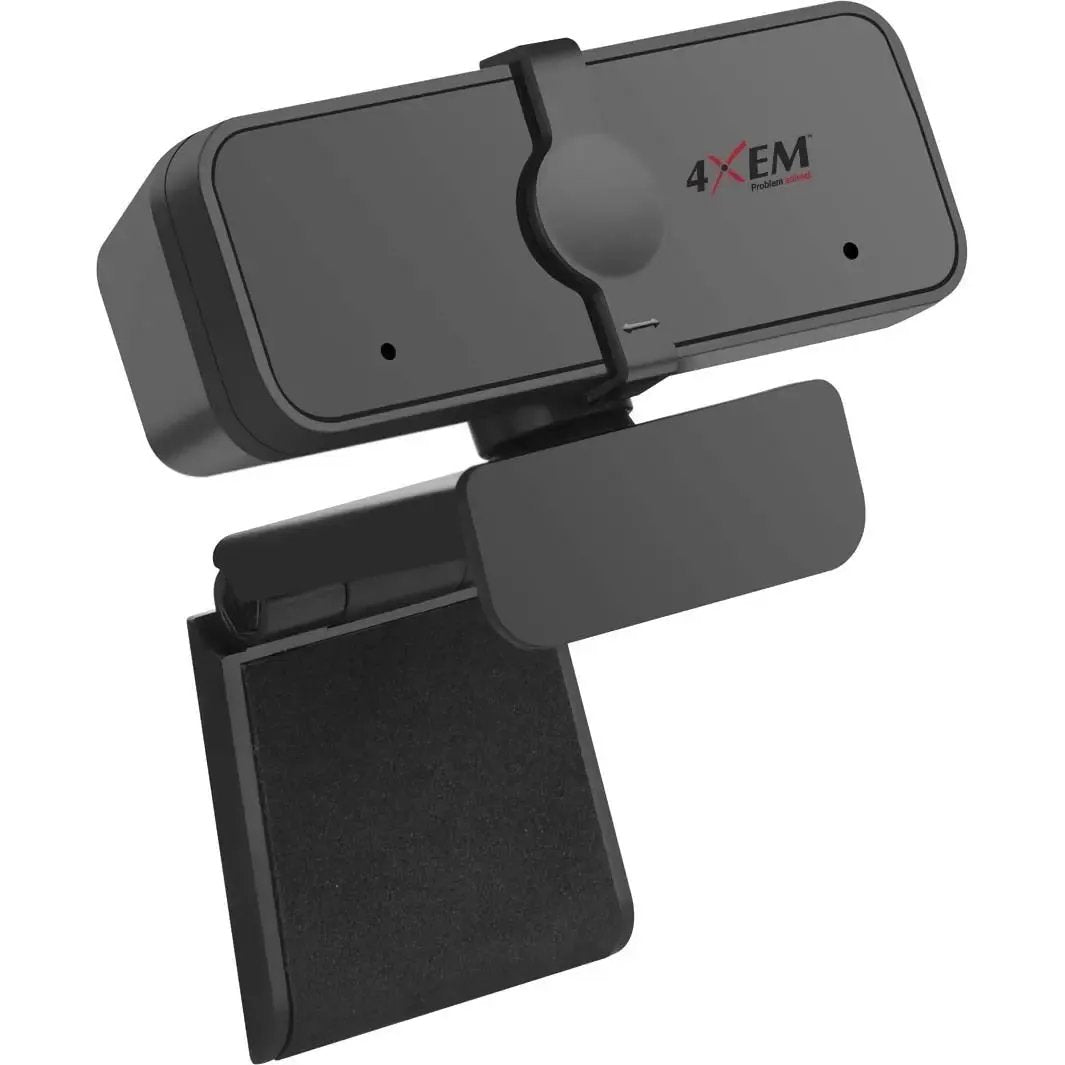 4XEM 4XEM Webcam - 3 Megapixel - 30 fps - Black - USB 2.0 Type A - 2048 x 1536 Video - Auto-focus - Microphone - Computer, Monitor - Windows 10 - 4XWEBCAM1080HD