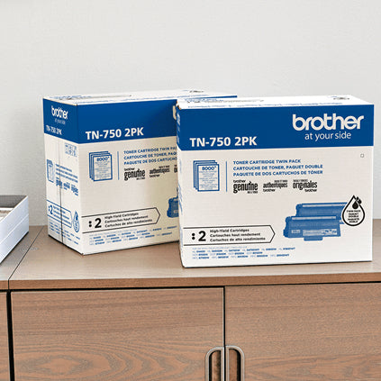 Brother High Yield Black Toner Cartridge Dual Pack (2 x 8,000 Yield) - TN7502PK