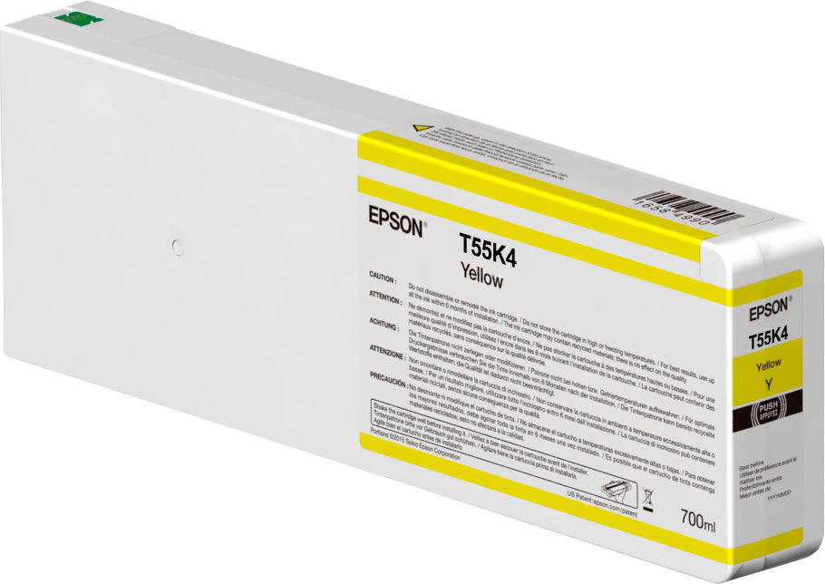 Epson Yellow UltraChrome HD Pigment-Based Ink Cartridge (700ml) - T55K400