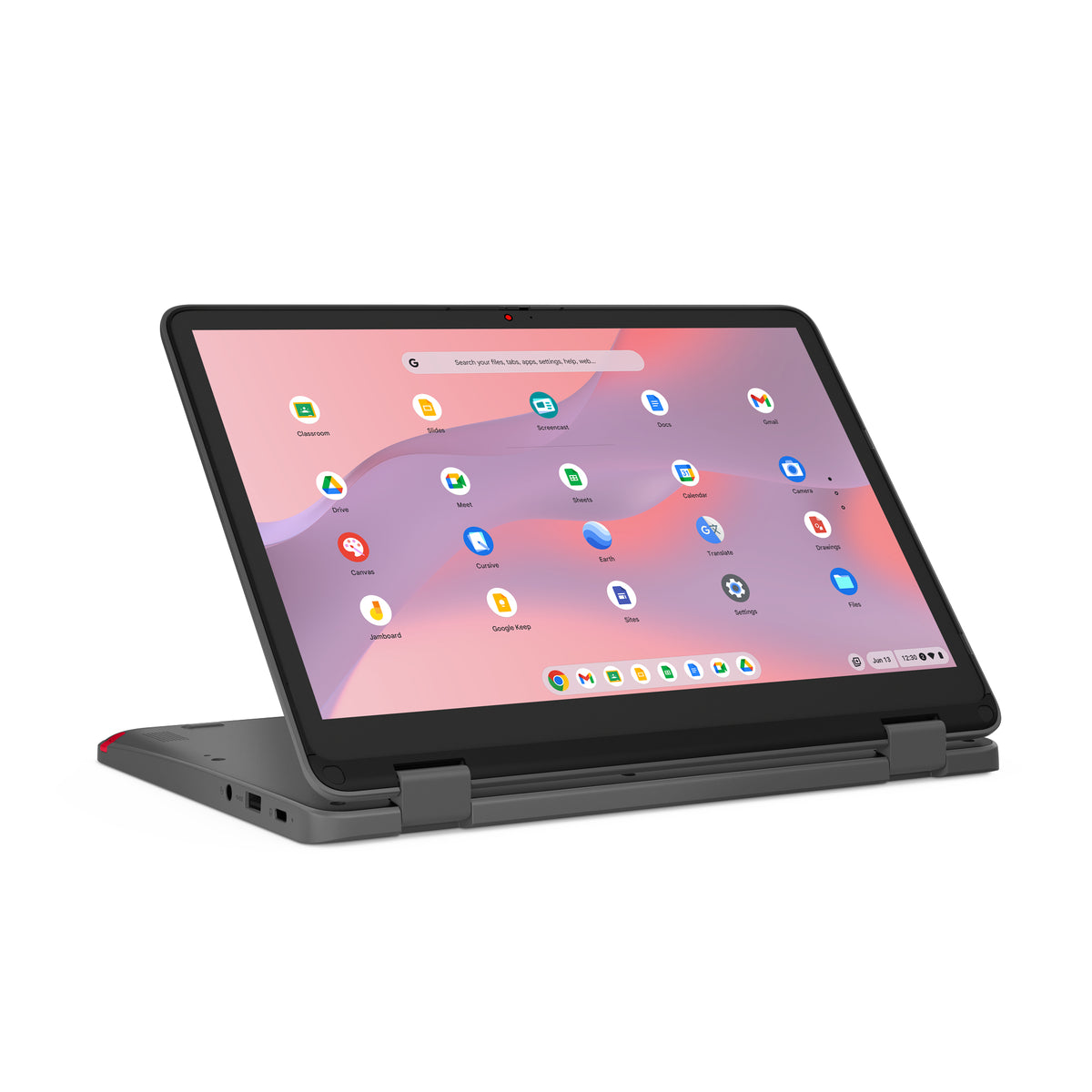 Lenovo 500e Yoga Chromebook Gen 4 N200 31 cm (12.2") Touchscreen WUXGA 8 GB LPDDR5-SDRAM 128 GB eMMC Wi-Fi 6E (802.11ax) ChromeOS Grey - 82W40026US