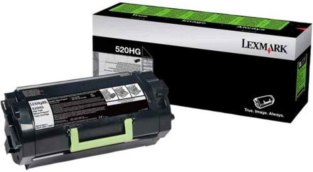 Lexmark Black Toner Cartridge Yield 25,000 Pages - 52D0H0G LEXMARK