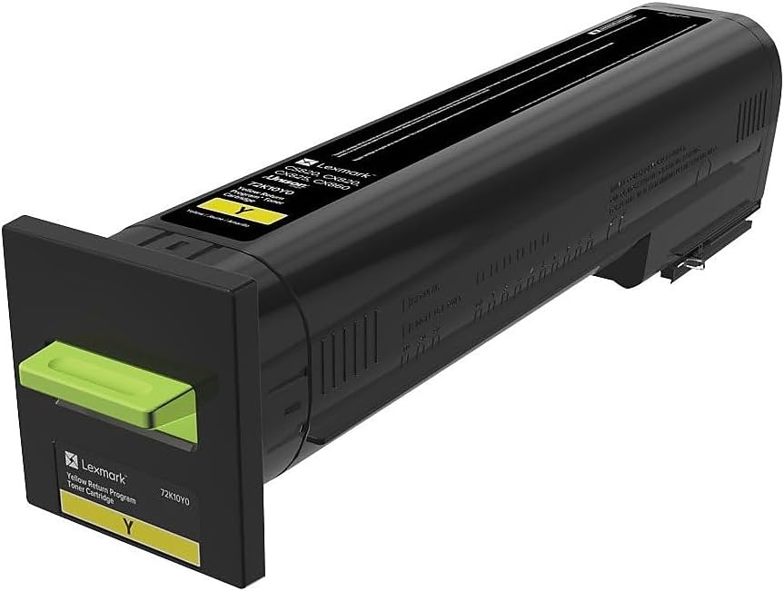 Lexmark CS/CX820, CX825, 860 Yellow Toner Cartridge Return Program Yield 8,000 Pages - 72K10Y0 LEXMARK