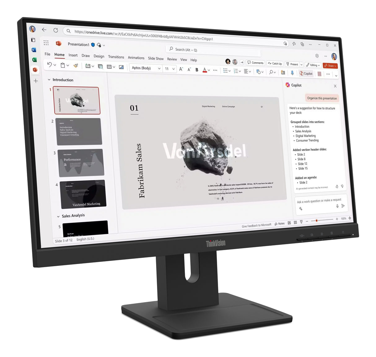 Lenovo ThinkVision E22-40 Monitor - 64C9MAR6US LENOVO