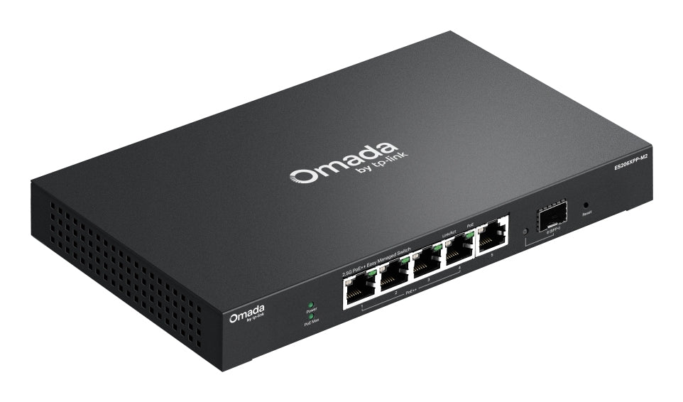 TP-Link ES206XPP-M2 network switch Managed L2 2.5G Ethernet (100/1000/2500) Power over Ethernet (PoE) Desktop/Wall-Mounting Black - ES206XPP-M2