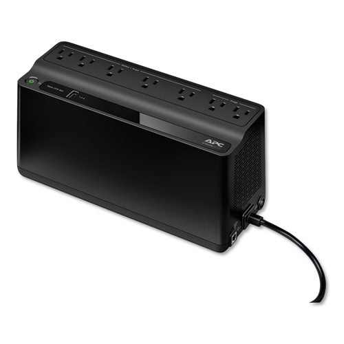 APC Back-UPS 600 VA Battery Backup System, 7 Outlets, 120 VA, 490 J - BE600M1