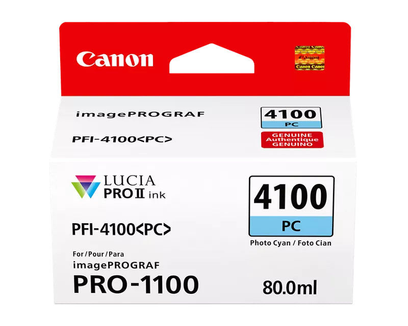 Canon LUCIA PRO II PFI-4100 Photo Cyan Ink Tank - 6781C002