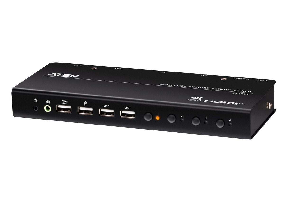 ATEN 4-Port USB 4K HDMI KVMP™ Switch - CS784H