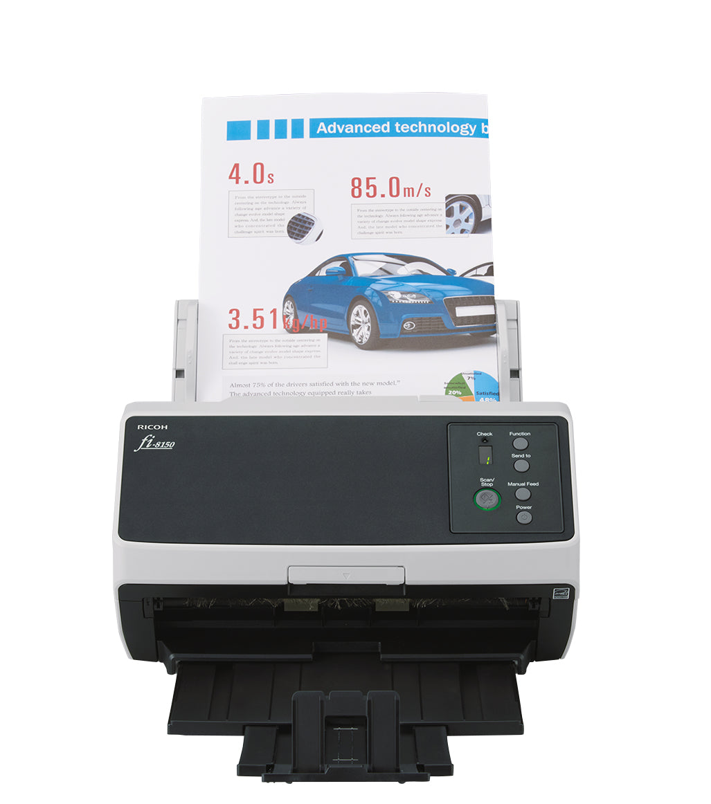 Ricoh FI-8150 ADF + Manual feed scanner 600 x 600 DPI A4 Black, Grey - PA03810-B105