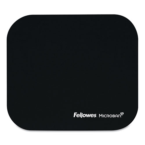 FELLOWES Mouse Pad with Microban Protection, 9 x 8, Black - 5933901