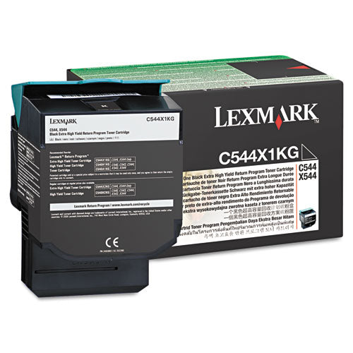 LEXMARK Return Program Extra High-Yield Toner, 6,000 Page-Yield, Black - C544X1KG