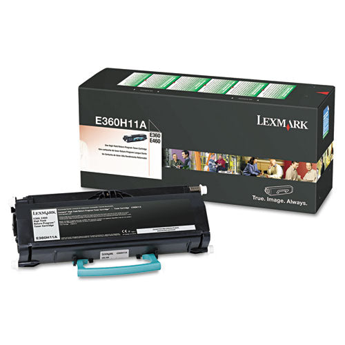 LEXMARK Return Program High-Yield Toner, 9,000 Page-Yield, Black - E360H11A